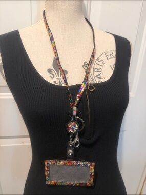 Bundle Rhinestone ID Badge Holder